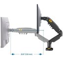 Ver imagem 3 de Suporte para Monitor Articulado 15 a 34 de Mesa com Pistão a Gás F80 Nb