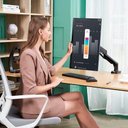 Ver imagem 4 de Suporte para Monitor Articulado 15 a 34 de Mesa com Pistão a Gás F80 Nb