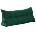 Ver imagem 1 de Almofada de Cabeceira 140 Cm Casal Suede Apoio Cama Quarto Cor:verde