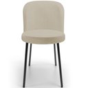 Ver imagem 3 de Kit 4 Cadeiras Sala de Jantar Estofada Gavi L02 Linho Bege Escuro - Lyam Decor