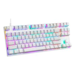 Teclado Gamer Mecanico Ck82 Motospeed Branco Switch Azul Rgb - 1