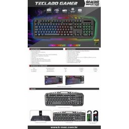 Teclado Gamer Led Spartacus Semi Mecânico Kb-a328 Usb K-mex - 4