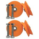 Ver imagem 1 de Kit 4 Roldanas Canal em V 20mm Nylon 2,5 Polegadas Portões Portas de Correr Deslizantes de Toni