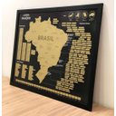 Ver imagem 2 de Mapa Do Brasil de Raspar | Unlocked | Com moldura | 88x66 CM
