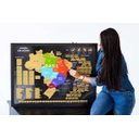 Ver imagem 7 de Mapa do Brasil de Raspar | Unlocked | com Moldura + Vidro Ar | 88x66 Cm