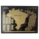 Ver imagem 1 de Mapa do Brasil de Raspar | Unlocked | com Moldura + Vidro Ar | 88x66 Cm