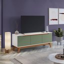 Ver imagem 1 de Rack Kappesberg 3 Portas Branco/verde 136cm