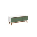 Ver imagem 2 de Rack Kappesberg 3 Portas Branco/verde 136cm