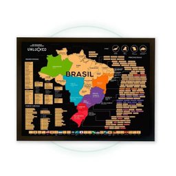 Mapa Do Brasil de Raspar | Unlocked | Com moldura | 66x46 cm - 3