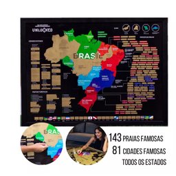 Mapa Do Brasil de Raspar | Unlocked | Com moldura | 66x46 cm - 5