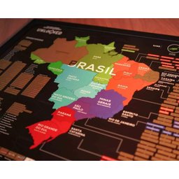 Mapa Do Brasil de Raspar | Unlocked | Com moldura | 66x46 cm - 4