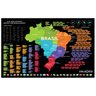 Mapa Do Brasil de Raspar | Unlocked | Com moldura | 100x66 cm - 3