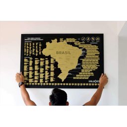 Mapa Do Brasil de Raspar | Unlocked | Com moldura | 100x66 cm - 1