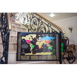 Mapa Mundi de Raspar | Unlocked | Com moldura | 100x66 CM - 9