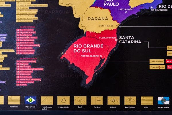 Mapa do Brasil de Raspar | Unlocked | Sem moldura | 94x60 CM - 7