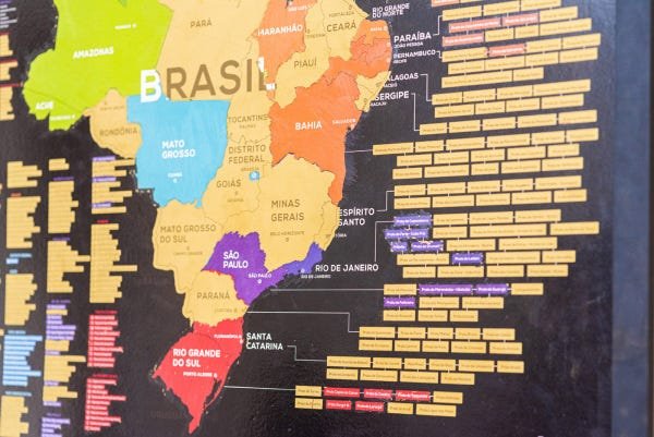 Mapa do Brasil de Raspar | Unlocked | Sem moldura | 94x60 CM - 4