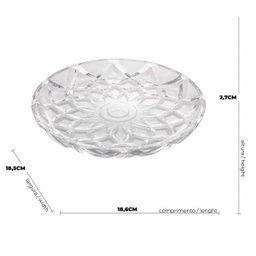Prato de Cristal Deli Diamond 18,5 x 2,5cm - 3