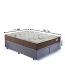 Ver imagem 2 de Base Box Baú Bipartido Casal 138x188 Suede  com Colchão Relax Adorabile Molas Ensacadas