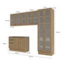 Ver imagem 2 de Lavanderia Modulada Kappesberg Celeste 4 Peças Nogueira 272cm