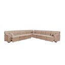 Ver imagem 1 de Sofá Magno 4.57x4.57m de Canto, Retrátil e Reclinável - Bege