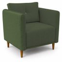 Ver imagem 1 de Kit 2 Poltronas Aviv para Sala Escritório Recepção Linho Verde Premium Easy Clean Corino Verde Premi