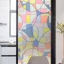 Ver imagem 5 de Pelicula Adesivo Eletrostatica Vidro Mondrian Colorido