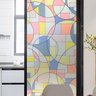 Pelicula Adesivo Eletrostatica Vidro Mondrian Colorido - 5
