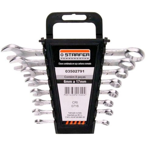 Jogo De Chaves Combinadas Profissional Aço Carbono Cromado