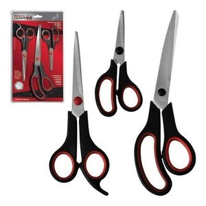 Kit 3 Tesouras Multiuso Art House Black/red