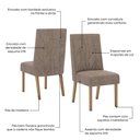 Ver imagem 4 de Conjunto 2 Cadeiras Eloá Nature/suede Cacao - Móveis Henn