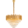 Luminária Pendente Lustre Luxuoso Dourado e Cristais Vana Sindora Inl104 - 1