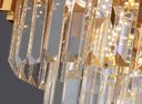 Ver imagem 6 de Luminária Pendente Lustre Luxuoso Dourado e Cristais Vana Sindora Inl104