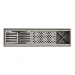 Calha Moderna Aço Inoxidável 77,5cm Organizador para Copos - 4