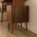 Ver imagem 6 de Escrivaninha Retro de Madeira com Gaveteiro 110 até 150 Cm Ajustável Castanho Piero