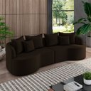 Ver imagem 1 de Sofá Living Decorativo Salinas 4 ou Mais Lugares com Almofadas 290cm Modulado Veludo Marrom G33- Gra