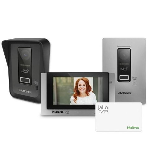 Vídeo Porteiro Allo Wt7 com Aproximação Intelbras Preto