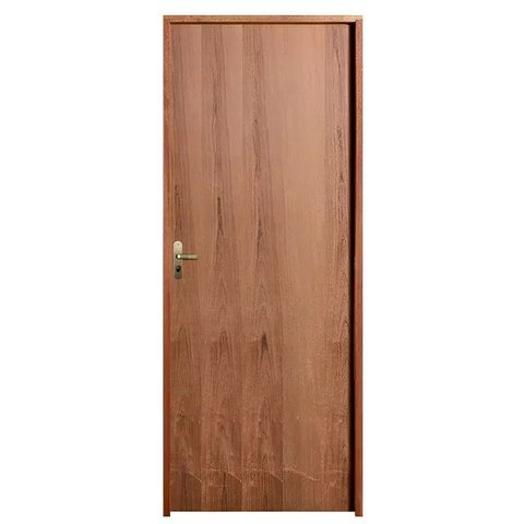 Porta de Madeira Semi-oca Padrão Imbuia Lisa Bat11 Cm Misto Fech Navas Externa 210ax72l-lado Direito
