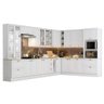 Cozinha Completa Americana 12 Peças com Cristaleira Branco Hp - Móveis Henn - 1