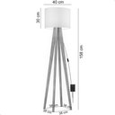 Ver imagem 5 de Luminária de Chão Madri com Pés de Madeira e Palha Natural 158cm