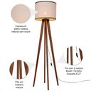 Ver imagem 4 de Luminária de Chão Madri com Pés de Madeira e Palha Natural 158cm