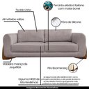 Ver imagem 7 de Sofá 3 Lugares 200cm Pés em Madeira Buzz Areia Rústica