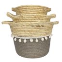 Ver imagem 5 de Cesto de Palha Rustico Organizador e Decorativo Partna 4027cz