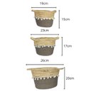 Ver imagem 3 de Cesto de Palha Rustico Organizador e Decorativo Partna 4027cz