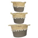 Ver imagem 6 de Cesto de Palha Rustico Organizador e Decorativo Partna 4027cz
