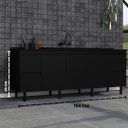 Ver imagem 4 de Gabinete de Cozinha 5 Gavetas 3 Portas 194cm Grande 100% Mdf:preto