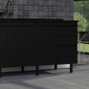 Ver imagem 3 de Gabinete de Cozinha 5 Gavetas 3 Portas 194cm Grande 100% Mdf:preto