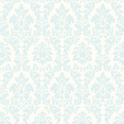 Papel De Parede Arabesco Damask Azul Clarinho 310x58cm - 1
