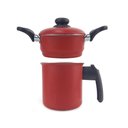 Ver imagem 1 de Panela Cuscuzeiro Alumínio Alça Baquelite Vermelho