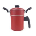 Ver imagem 5 de Panela Cuscuzeiro Alumínio Alça Baquelite Vermelho