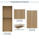 Ver imagem 3 de Módulo 70x180 4 Portas 1 Kit Prateleira Frame CabeCasa MadeiraOriginals